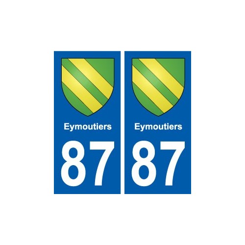 87 Eymoutiers blason autocollant plaque stickers ville