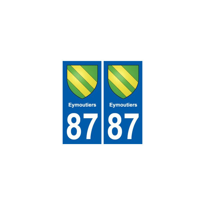 87 Eymoutiers blason autocollant plaque stickers ville