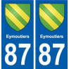 87 Eymoutiers blason autocollant plaque stickers ville