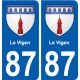 87 Le Vigen  blason autocollant plaque stickers ville