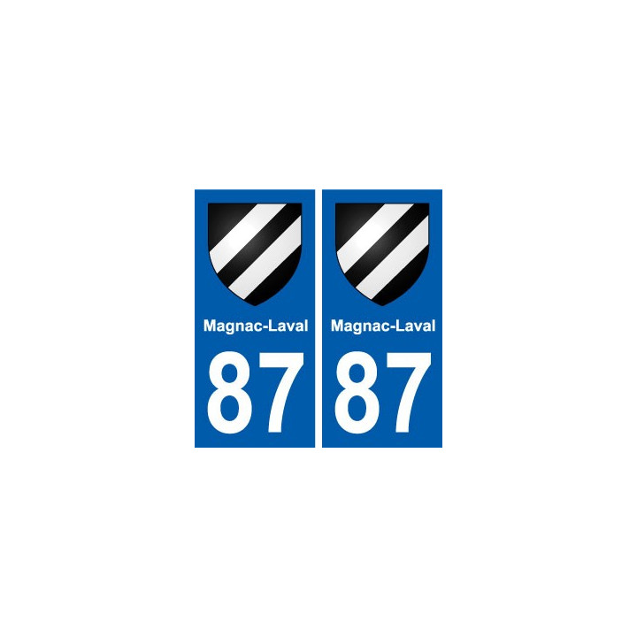 87 Magnac-Laval blason autocollant plaque stickers ville