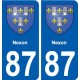 87 Nexon blason autocollant plaque stickers ville