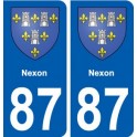 87 Nexon blason autocollant plaque stickers ville