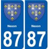 87 Nexon blason autocollant plaque stickers ville
