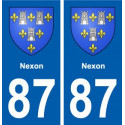 87 Nexon blason autocollant plaque stickers ville