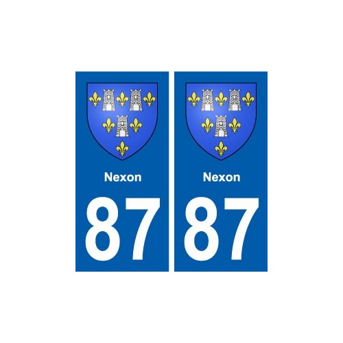 87 Nexon blason autocollant plaque stickers ville