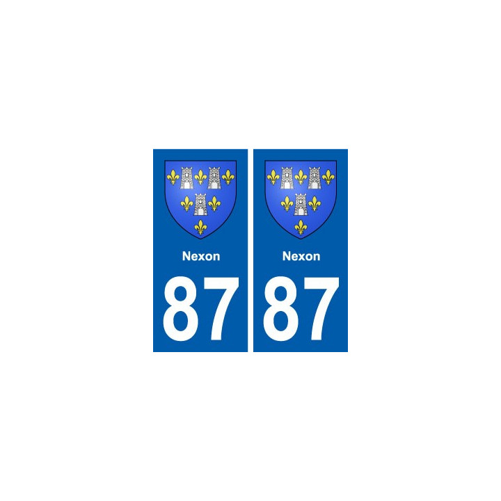 87 Nexon blason autocollant plaque stickers ville