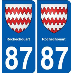 87 Rochechouart blason autocollant plaque stickers ville