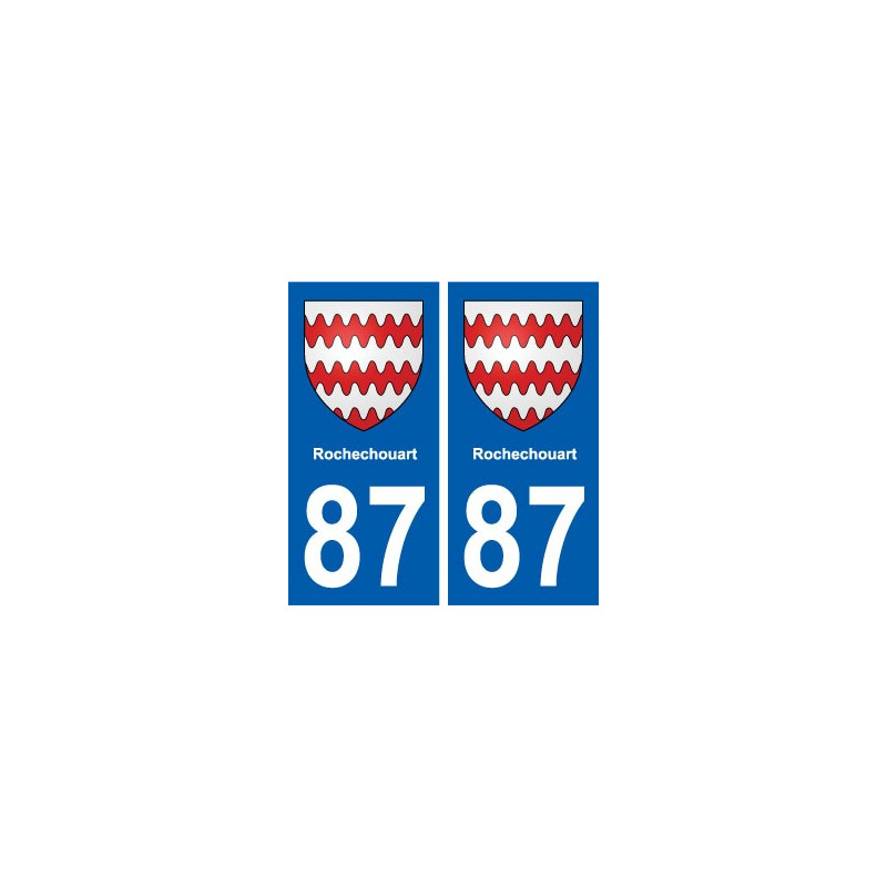 87 Rochechouart blason autocollant plaque stickers ville
