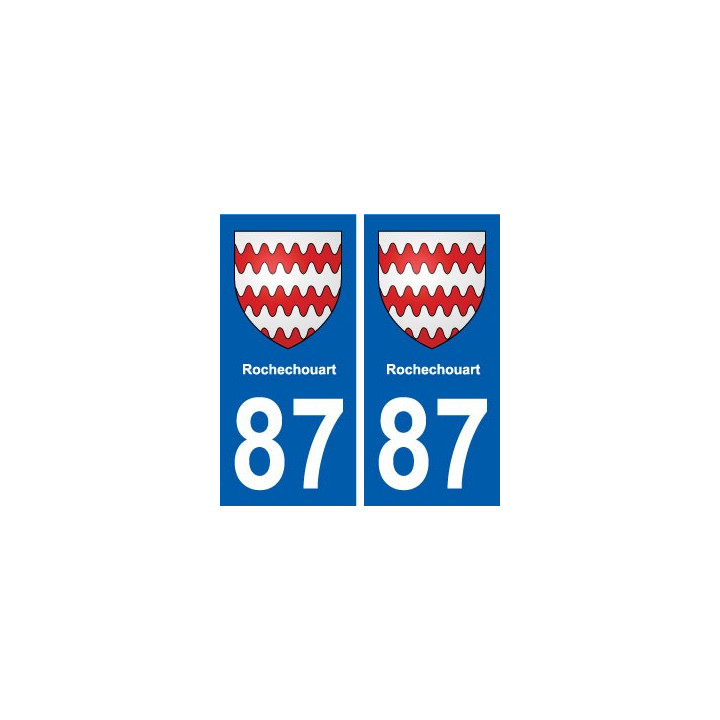 87 Rochechouart blason autocollant plaque stickers ville