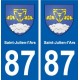 87 Saint-Julien-l'Ars blason autocollant plaque stickers ville