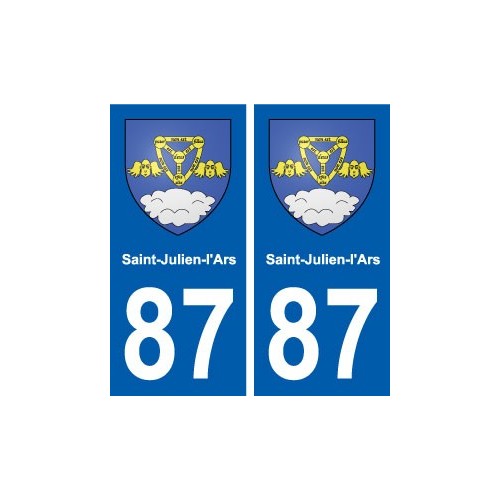 87 Saint-Julien-l'Ars blason autocollant plaque stickers ville
