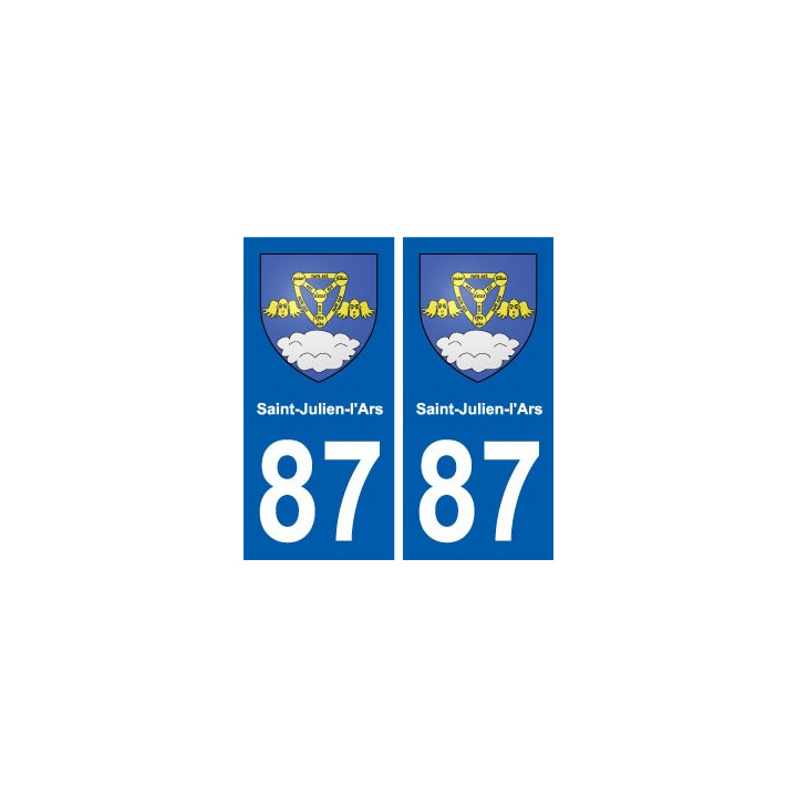 87 Saint-Julien-l'Ars blason autocollant plaque stickers ville