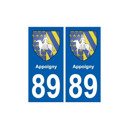 89 Appoigny blason autocollant plaque stickers ville