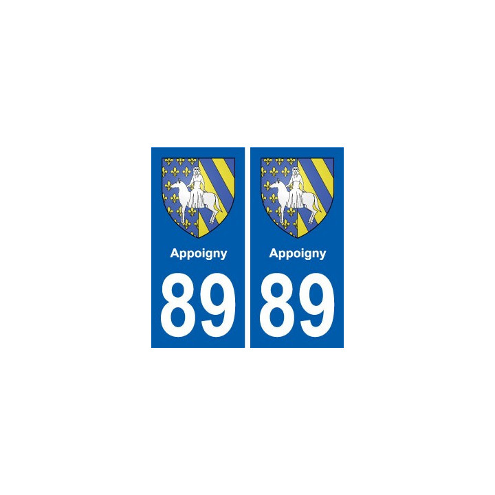 89 Appoigny blason autocollant plaque stickers ville