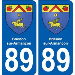 89 Brienon-sur-Armançon blason autocollant plaque stickers ville