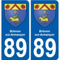 89 Brienon-sur-Armançon blason autocollant plaque stickers ville