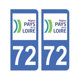 72 Sarthe autocollant plaque