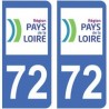 72 Sarthe autocollant plaque