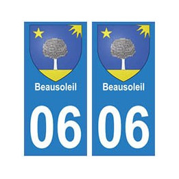 06 Beausoleil ville autocollant plaque