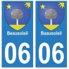 06 Beausoleil ville autocollant plaque