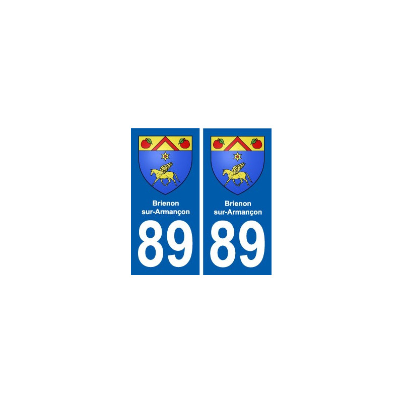 89 Brienon-sur-Armançon blason autocollant plaque stickers ville
