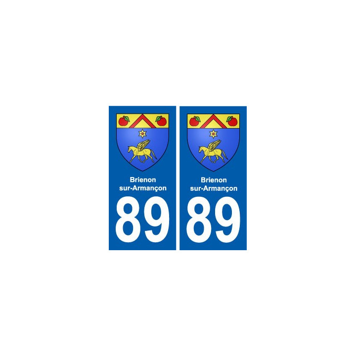 89 Brienon-sur-Armançon blason autocollant plaque stickers ville