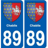89 Chablis blason autocollant plaque stickers ville