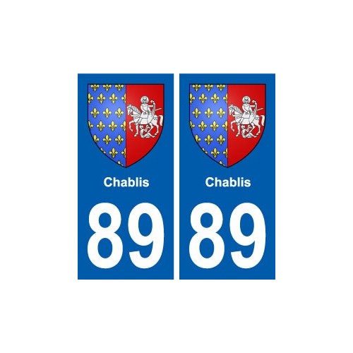 89 Chablis blason autocollant plaque stickers ville