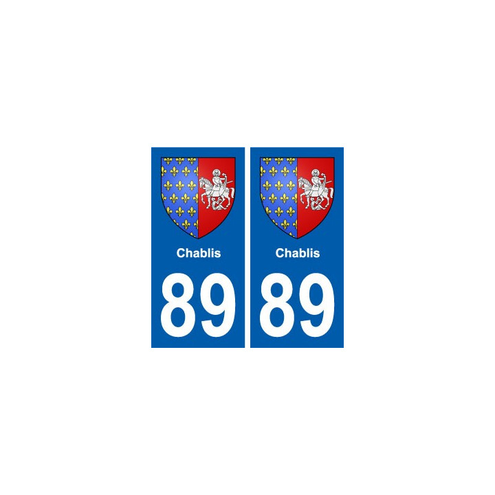 89 Chablis blason autocollant plaque stickers ville