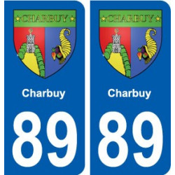 89 Charbuy blason autocollant plaque stickers ville