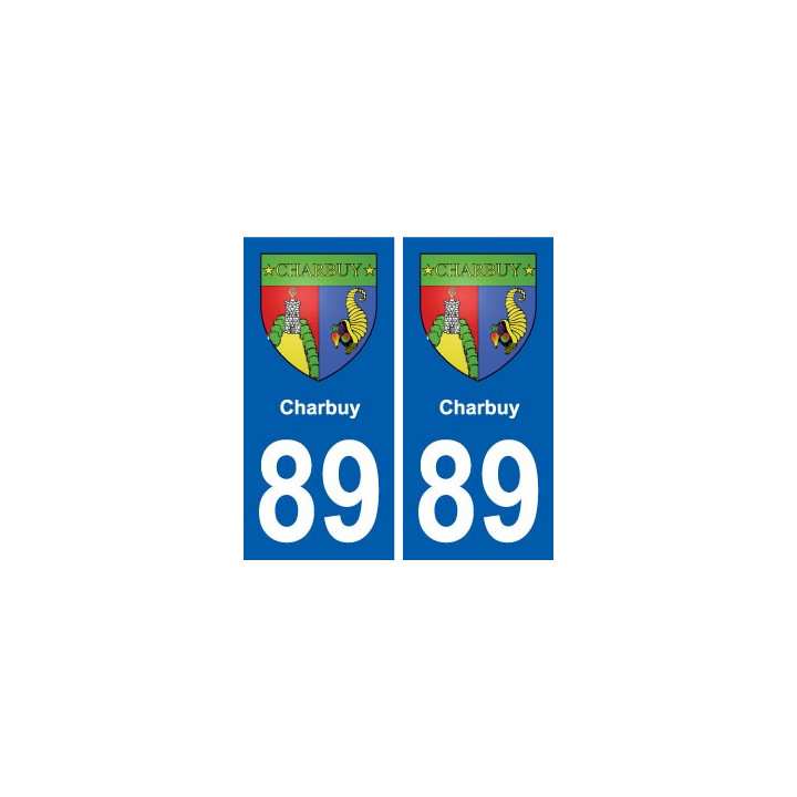 89 Charbuy blason autocollant plaque stickers ville