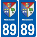 89 Monéteau blason autocollant plaque stickers ville