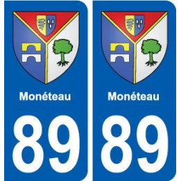 89 Monéteau blason autocollant plaque stickers ville