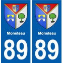 89 Monéteau blason autocollant plaque stickers ville