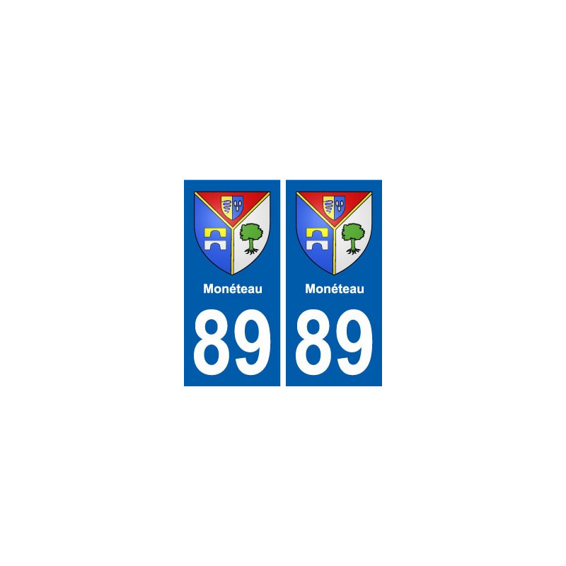 89 Monéteau blason autocollant plaque stickers ville