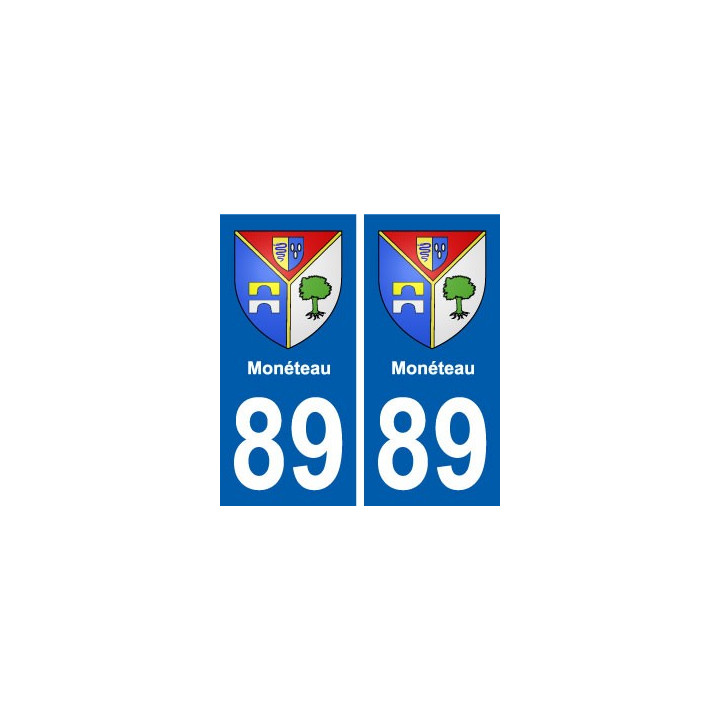 89 Monéteau blason autocollant plaque stickers ville