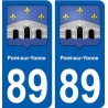 89 Pont-sur-Yonne blason autocollant plaque stickers ville