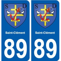 89 Saint-Clément blason autocollant plaque stickers ville