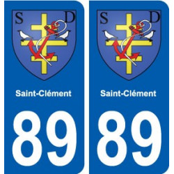 89 Saint-Clément blason autocollant plaque stickers ville