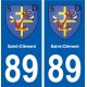 89 Saint-Clément blason autocollant plaque stickers ville