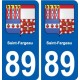 89 Saint-Fargeau blason autocollant plaque stickers ville