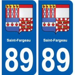 89 Saint-Fargeau blason autocollant plaque stickers ville