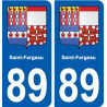 89 Saint-Fargeau blason autocollant plaque stickers ville