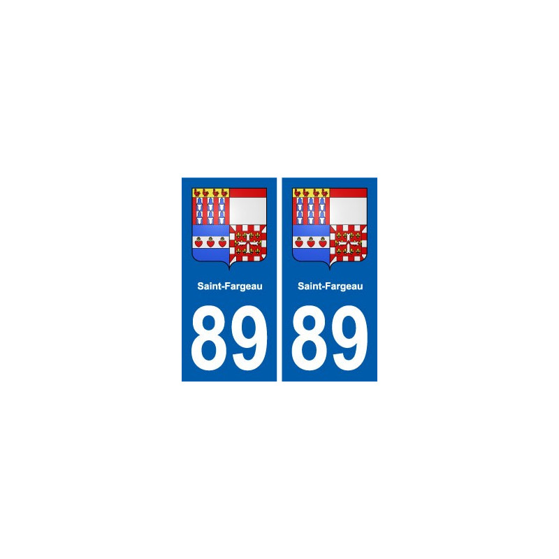 89 Saint-Fargeau blason autocollant plaque stickers ville