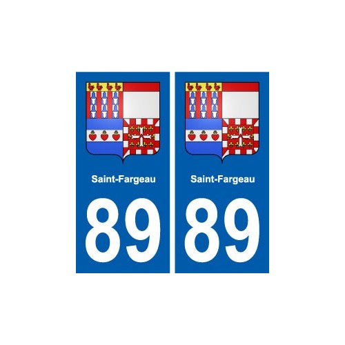 89 Saint-Fargeau blason autocollant plaque stickers ville
