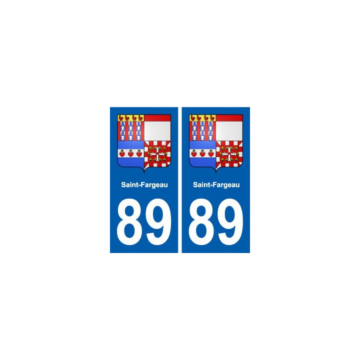 89 Saint-Fargeau blason autocollant plaque stickers ville