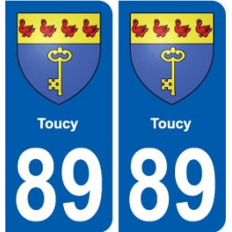 89 Toucy blason autocollant plaque stickers ville
