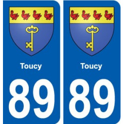89 Toucy blason autocollant plaque stickers ville