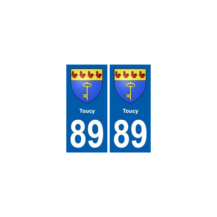 89 Toucy blason autocollant plaque stickers ville
